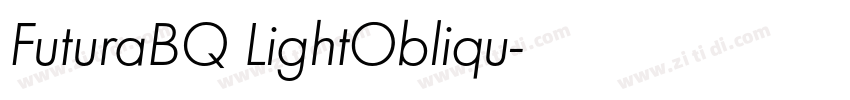 FuturaBQ LightObliqu字体转换